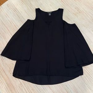 Flared Sleeve Cold Shoulder Blouse